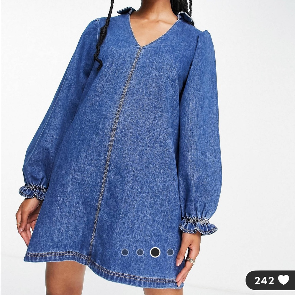 ASOS lost ink a-line denim dress
